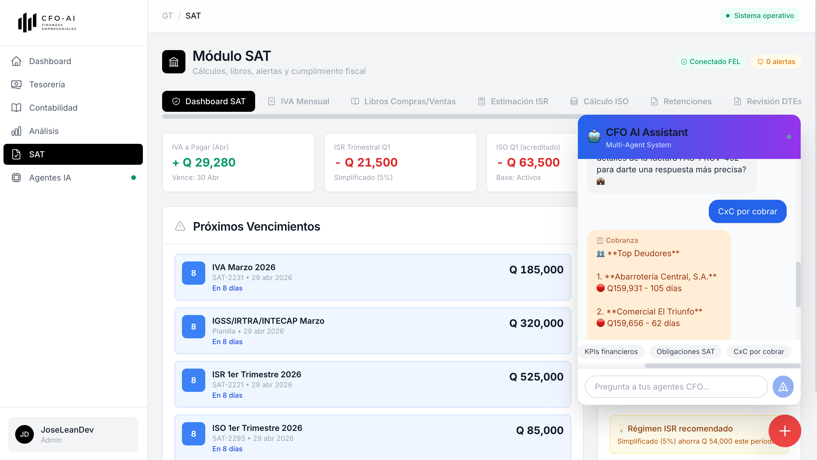 Módulo SAT - cumplimiento fiscal